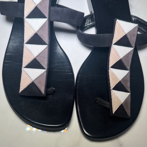 Hermès Aurore Sandals Black Leather Size 38.5 Worn Once with Box & Dust Bag - Picture 4 of 8